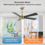 Ventilateur de plafond à 5 pales à DEL à intensité variable et télécommande, moteur CC réversible à 6 vitesses sans bruit-1592565382-1585681388