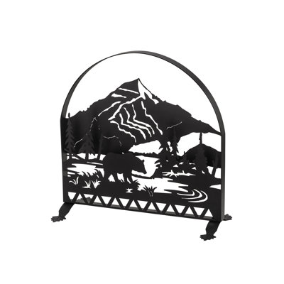 Rustic Lodge 1 Panel Fireplace Screen
