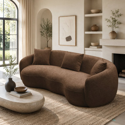 Canapé de salon Mid Mid Century Curved