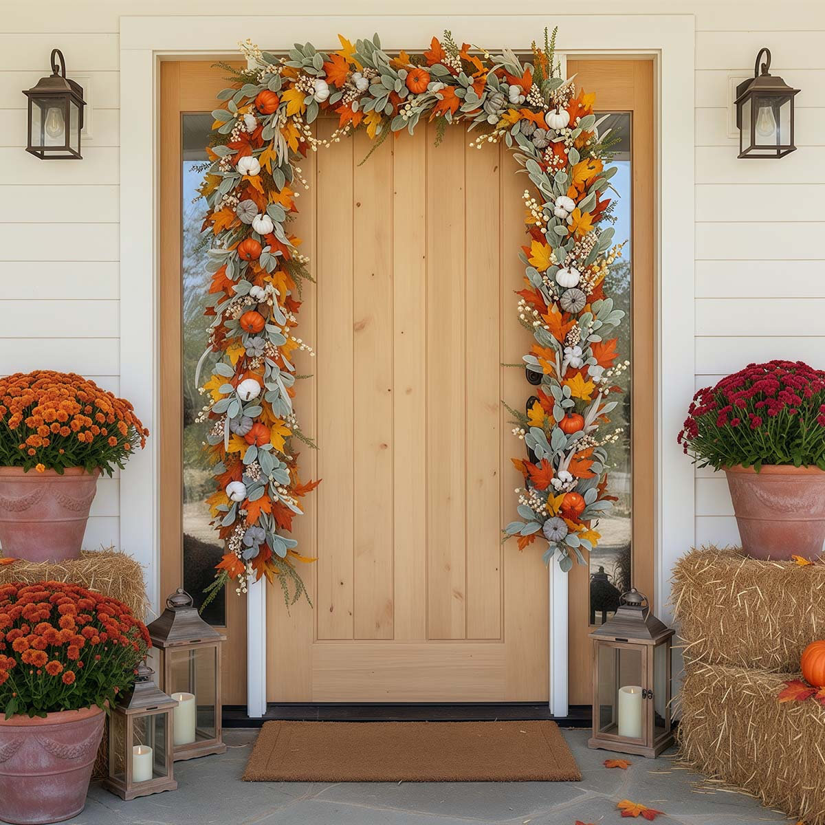 The Holiday Aisle® Fall Garland, 6FT Fall Leaves Garlands, Artificial ...