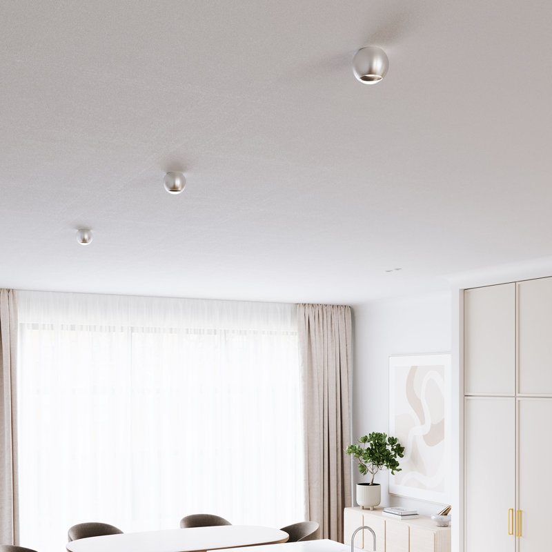 Hemisphere 1 - Light LED Flush Mount, Natural Anodized