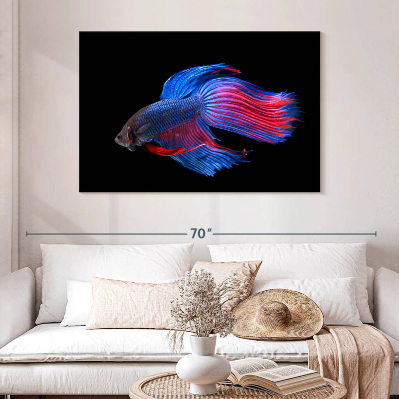 Glowing Betta Fish, 32" H x 48" W