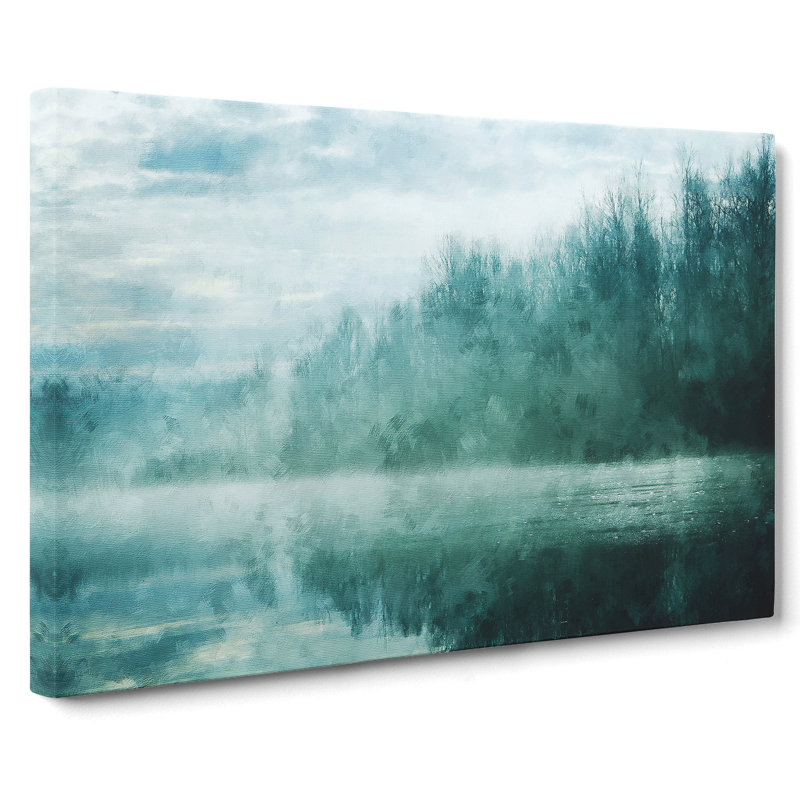 Forest And Lake Vol.1 - Wrapped Canvas Painting, 40cm H x 60cm W x 3cm D