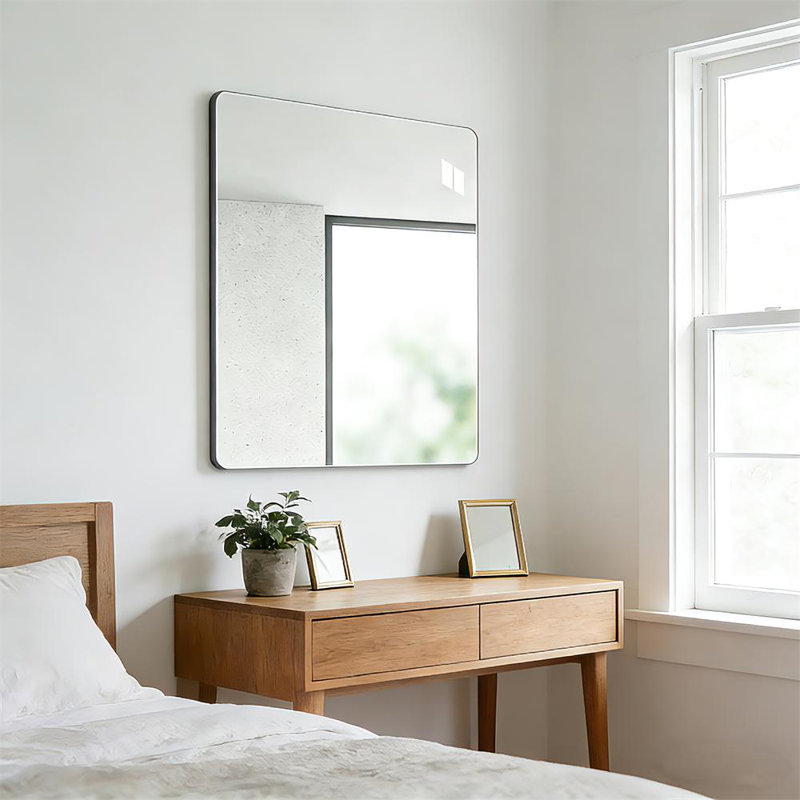 Frameless Wall Mounted Mirror Horizontal or Vertical HD Shatterproof Bathroom Vanity Mirror, 30" x 40"