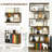 75''H X 31.5''W 2 PCS 6 Tier S-Shaped Bookshelf Storage Display Bookcase Decor Z-Shelf-456736785