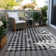 Machine Washable Indoor/Outdoor Christmas Reindeer Xhevrie Gray Rug