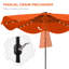 292cm Lighted Tilt Beach Parasol