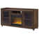 Dazya TV Stand for TVs up to 70" with Fireplace Included