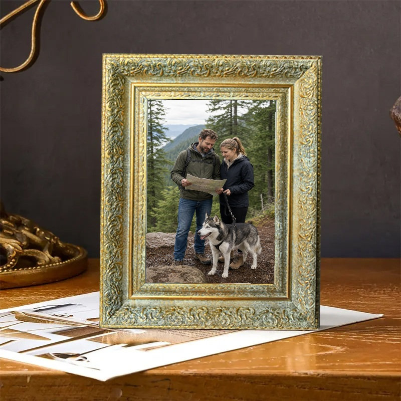 Cadre photo antique doré 1PC poli pour photos 8 "x 10" et cadeaux pour la maison neuve, Antique Gold, 1, 8" W x 10" H
