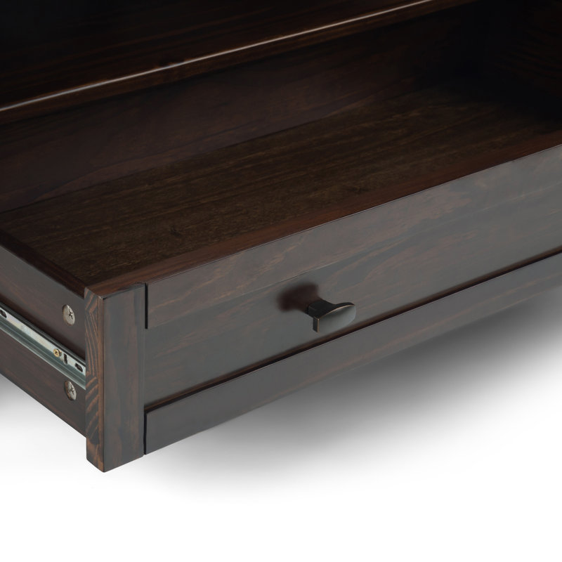 Warm Shaker Tobacco Brown Square Coffee Table with Storage