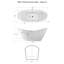 Baignoire de trempage autoportante 67 "x 29" Tiffany