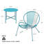 Ensemble de mobilier de patio 3 pièces, ensemble bistro de jardin en forme de coquillage-1878774517
