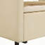 Lit de jour simple tapissier avec couchette escamotable, beige-1919430625