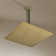 1-Spray Patterns With 2.5 GPM 15.7 In. Ceiling Mount Fixed Shower Head With Shower Arm In Brushed Gold