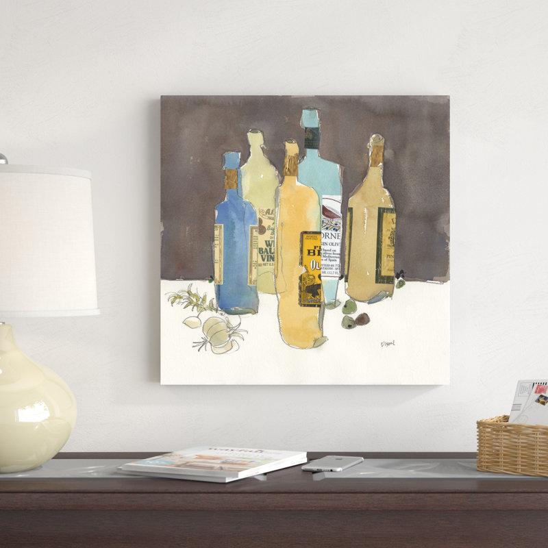 Tableau d'huile d'olive I, H 20 po x l 20 po x P 1,25 po