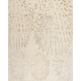 Modern Tibet III Hand Knotted Abstract Area Rug in Ivory