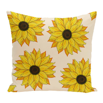 Housse de coussin décoratif d’extérieur et insertion pour coussin décoratif à tournesol cherokee