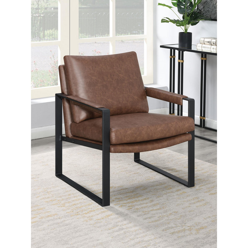 Fauteuil l 27,5 po, Polyuréthane brun