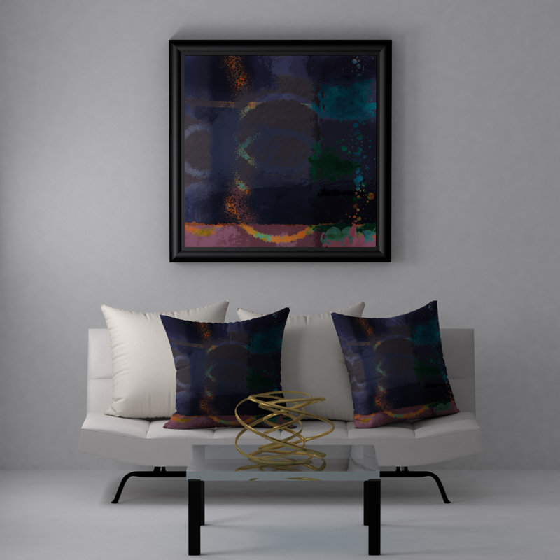 Abstract Throw Pillow, 24" x 24"