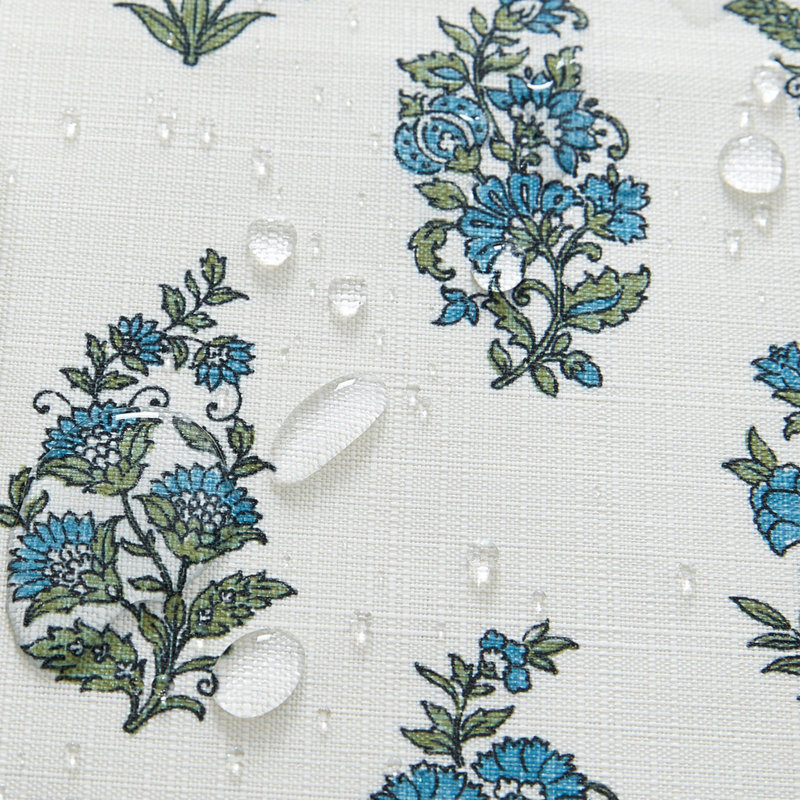 Tropez Block Print Stain & Water Resistant Rectangle Geometric Polyester Table Runner