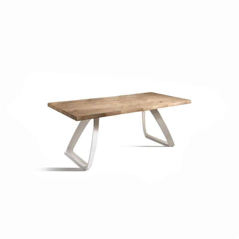 Villandry Metal Base Dining Table, Oak, Black