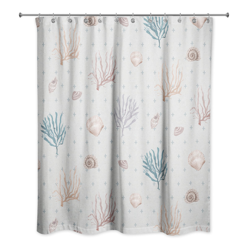 Rideau de douche simple Arantxa, Bleu