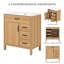 Meuble-lavabo 30 po avec lavabo en céramique, 1 porte, 1 tiroir rabattable et 3 tiroirs-132915236