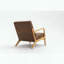 Chaise d'appoint Mid-Century moderne - Coussin à haute densité en éponge et à la taille