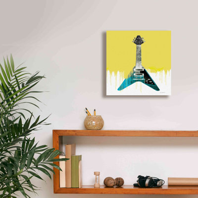 «Garage Band III Paint» par Mike Schick, art mural épique sur toile, 12 po x 12 po