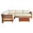Barton Weather-Resistant Set of 2 Outdoor Patio Furniture Set with Outdoor Sectional and Lift Top Coffee Table