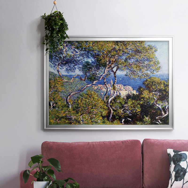 " Bordighera, 1884 ", 18" H x 26" W x 1.5" D, Silver