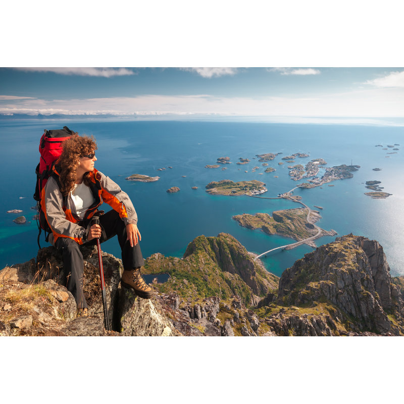 A Male Hiker by Morozov67 - Wrapped Canvas Print, 30cm H x 46cm W