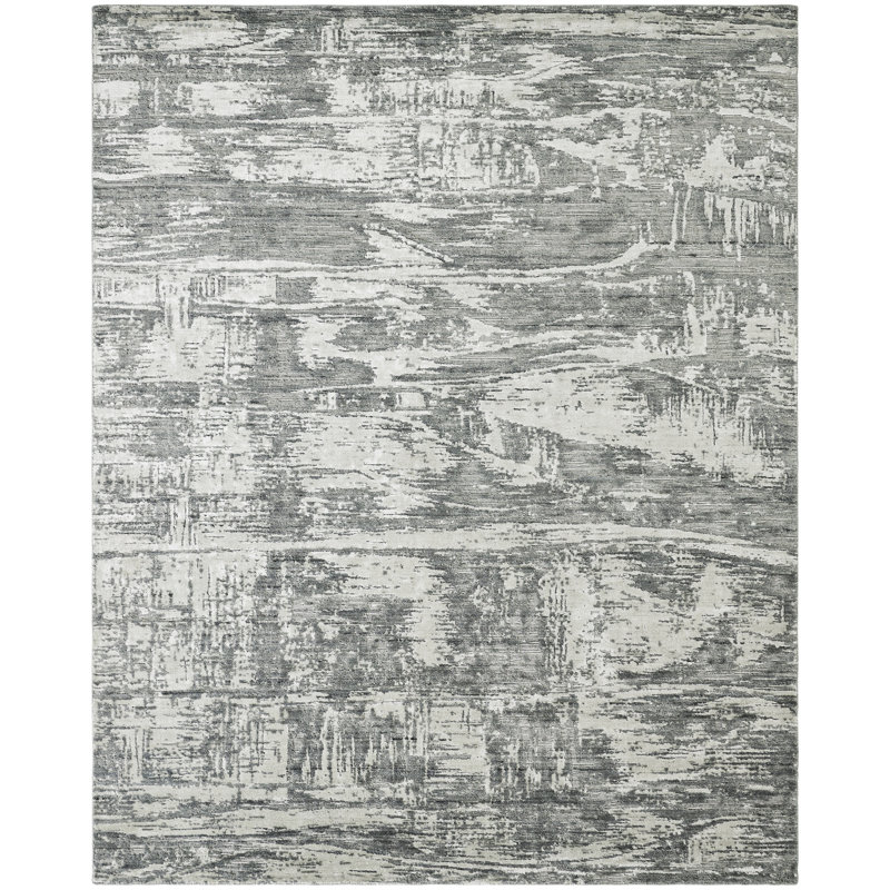 Tapis gris tissé à la main Kaiser, Gris, Rectangle 12 pi x 15 pi
