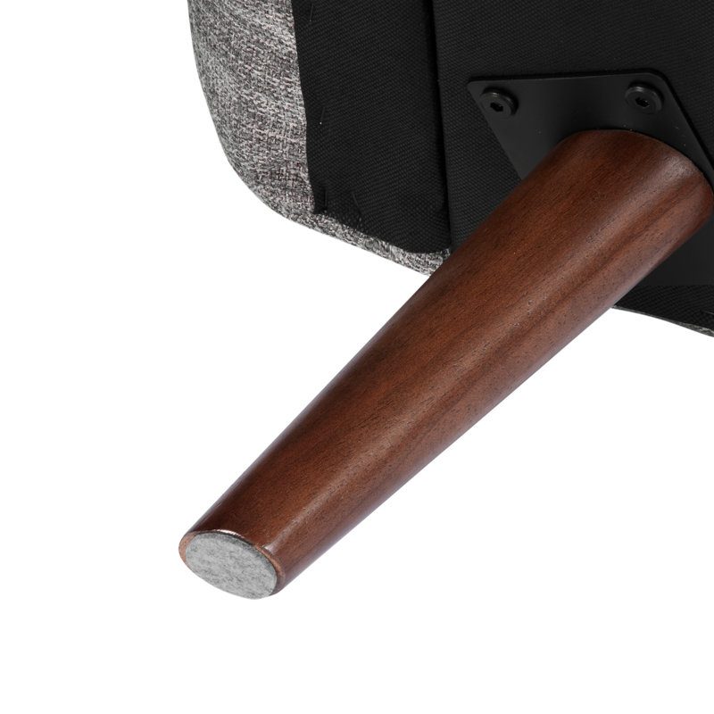 Banc de rangement rembourré Amsi, Gris rocher lunaire