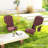 2PCS Adirondack Chair Cushion, Patio Chair Cushions, Wine Red-1682219962-1682219967