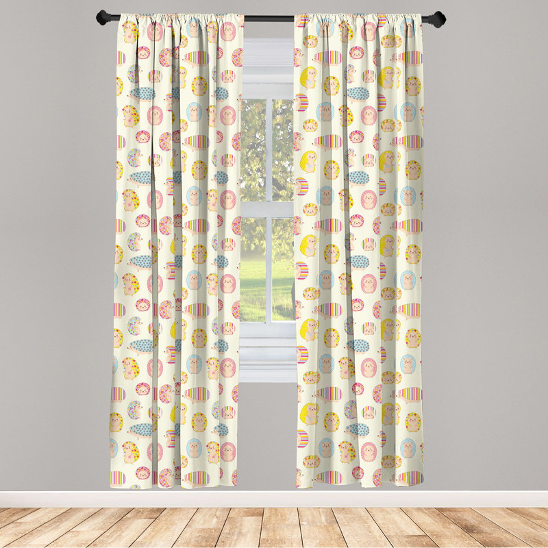 Hedgehog Semi-Sheer Rod Pocket Sliding Panel, 28" x 95"