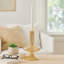 Sculptural 5" Glass Candle Holder - Modern Tabletop Candle Holder with Rounded Accent Base-1454660924