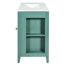Armoire de rangement pour salle de bain 36 po avec portes à fermeture douce, bois massif. Généreux 3 tiroirs. Apparence moderne en verre translucide. Matériau. Étapes d'assemblage simples. Cadre de meuble-lavabo 36 po Lake