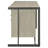 Brisley Whitewashed Grey And Gunmetal Sled Base Office Desk