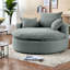 Spacious Corduroy Accent Chair, Modern Barrel Design For Living Room