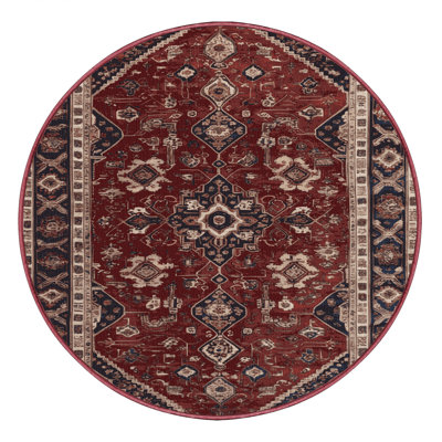 Machine Washable Persian Brown Area Rug
