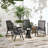 Set of 4 Stackable Patio Folding Sling Chairs with Armrests, No Assembly-1990798915