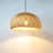 Pacitte Handwoven Natural Bamboo Pendant Light - Double Layer Dome Design For Soft Ambient Lighting