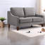 Canapé Spring Comfort, causeuse en velours compact avec pieds en bois pour la maison