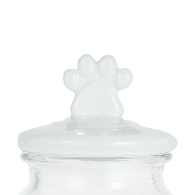 Pot à gâteries pour animaux en verre 1,62 qt.