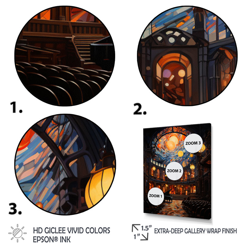 Latiya - Hall of II - reproduction sur toile, H 32 po x l 24 po x P 1 po, Cadre flottant noir