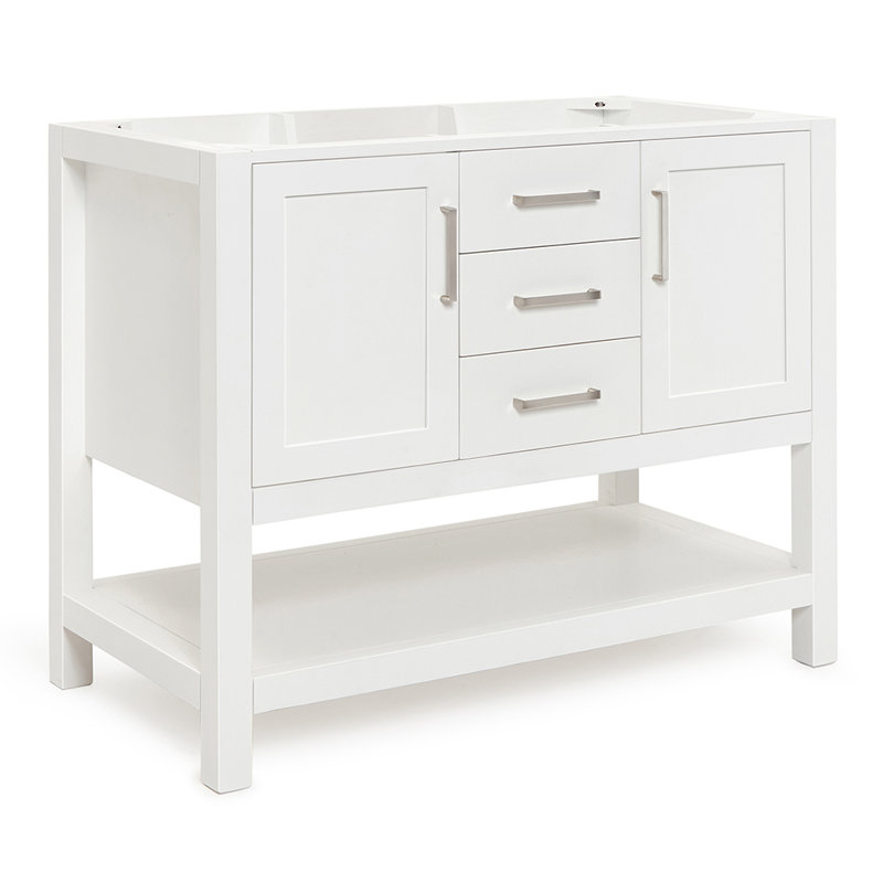 Base de meuble-lavabo simple 42 po Abdullah, Blanc