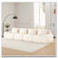 Canapé modulaire modulaire pour le salon, tissu en flanelle, très texturé, canapé 4 places surdimensionné-238417651-238417650-238417649