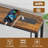17 Storeys 5.9" Narrow Console Sofa Table with Power Outlets and USB Port, 5.9" Dx39.4 Wx31.1 H Long Behind Couch Table with Metal Frame and 6.5’ Extension Cord, Rustic Brown