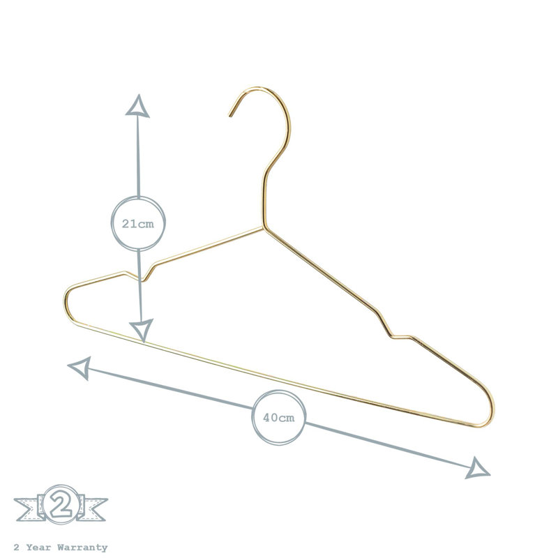 Harbour Housewares - Metallic Coat Hanger, Gold
